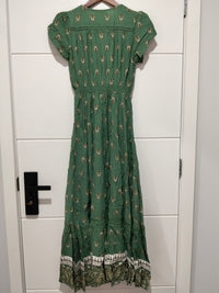 Carmen Maxi Dress ~ Viridian Print