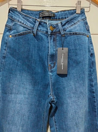 Montana Wide Leg Crop Pocket Jeans ~ Mid Blue
