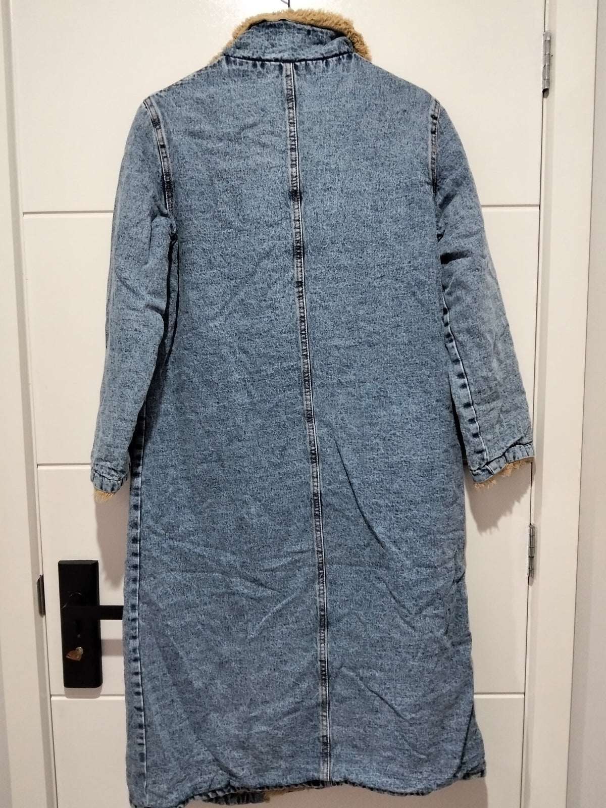 Maison Denim Sherpa Longline Jacket ~ Stonewash Blue
