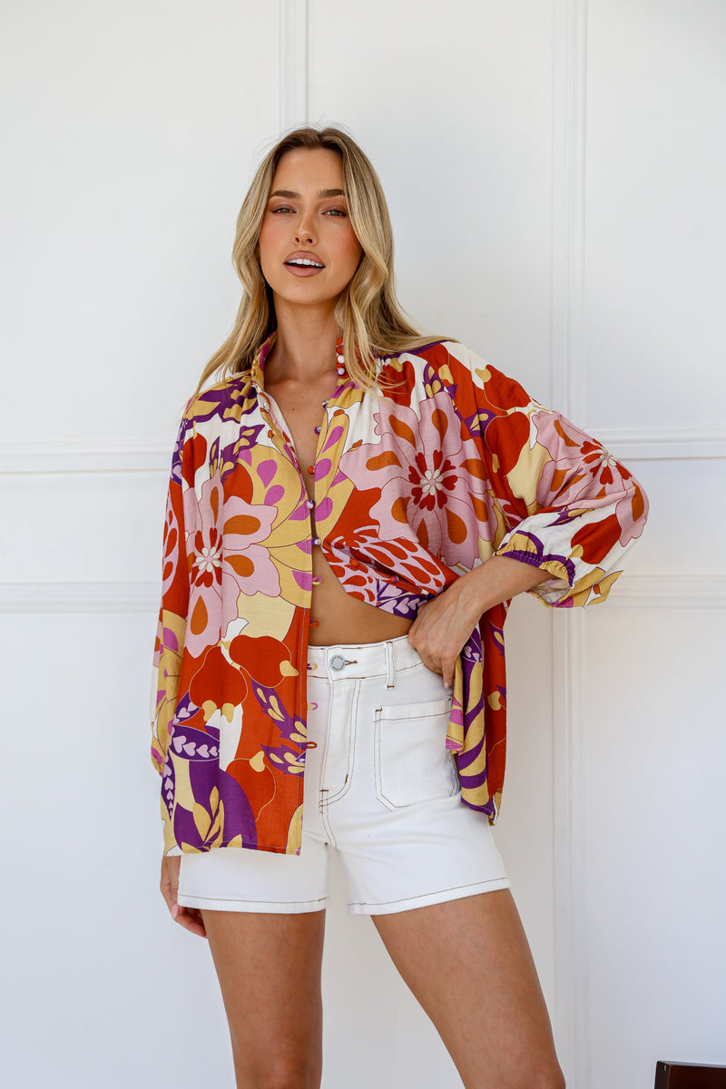Oslo Blouse - Multi Floral