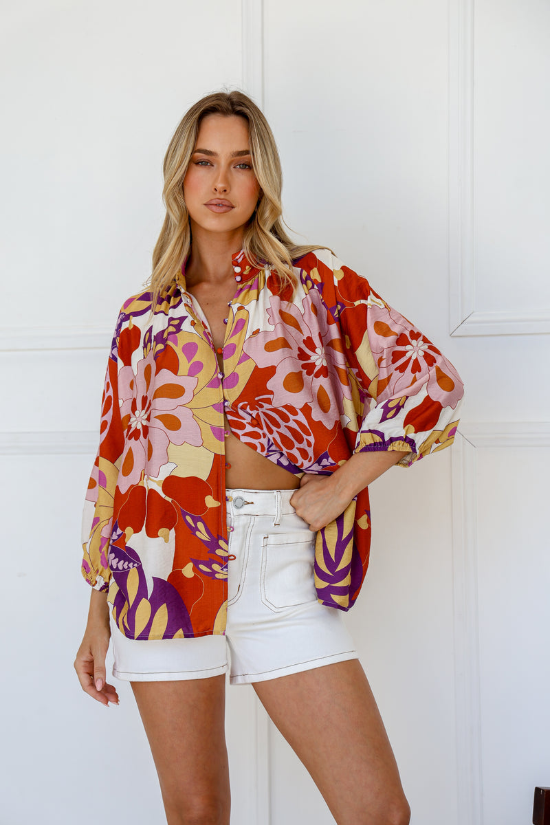 Oslo Blouse - Multi Floral
