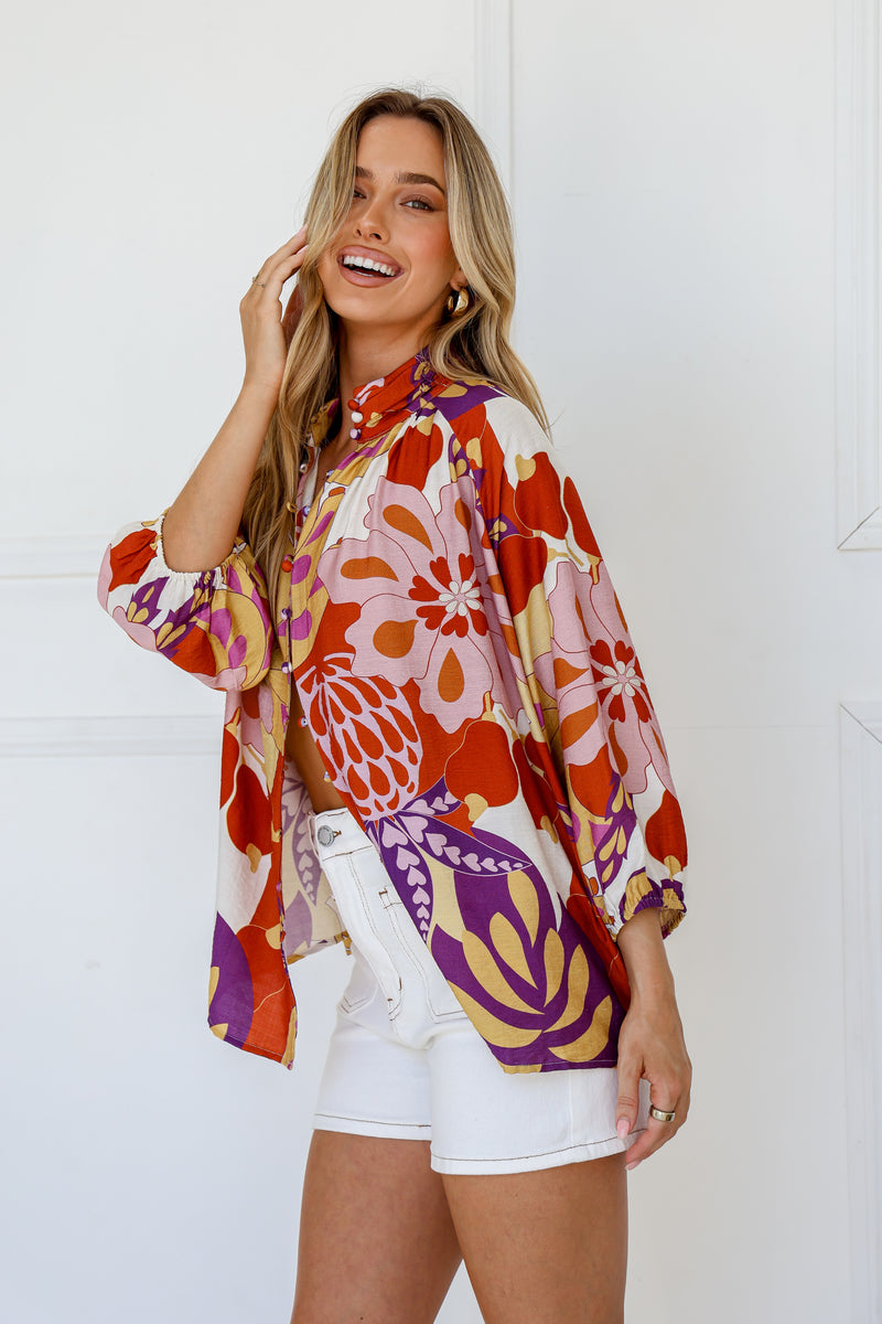 Oslo Blouse - Multi Floral
