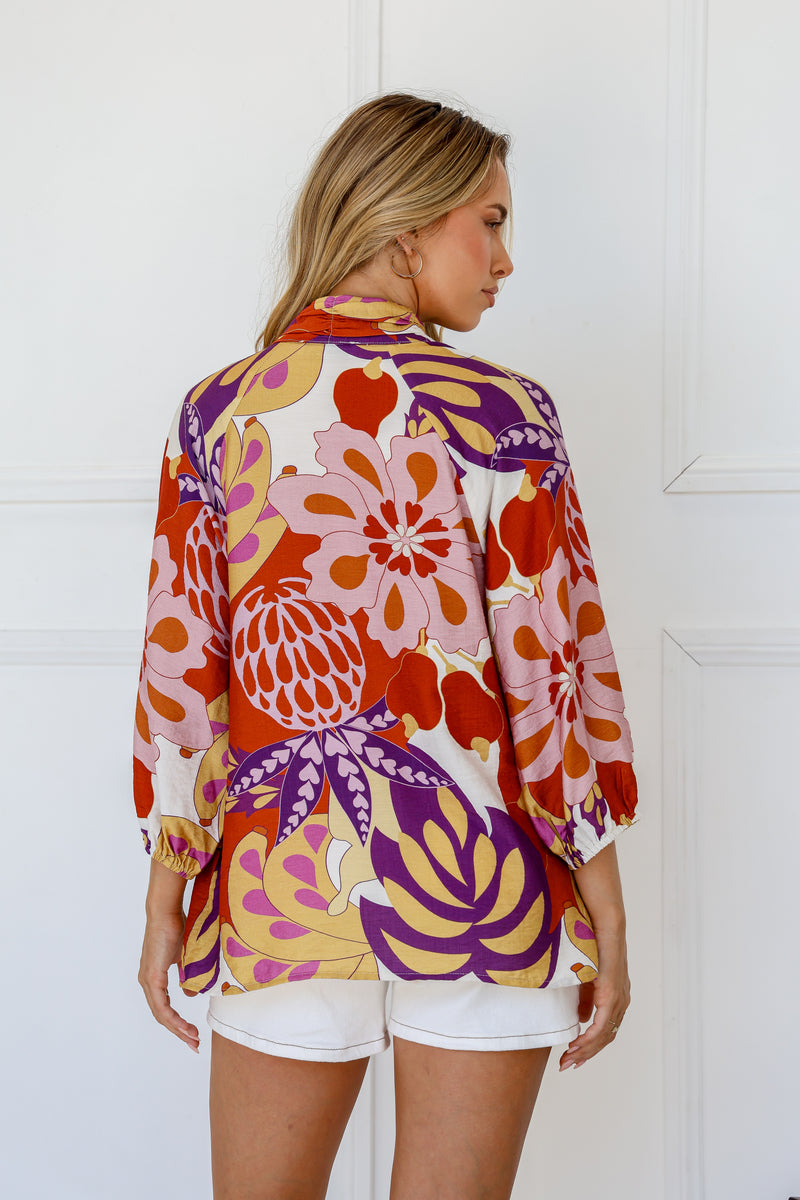 Oslo Blouse - Multi Floral
