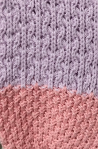 Penelope Colour Block Knit Jumper ~ Green, Lilac, Pink and Cream