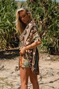 Flora Shorts Cacao Mist Print