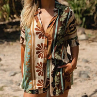 River Shirt Cacao Mist Print