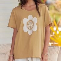 Vintage Tee ~ Here comes the Sun ~ Caramel