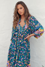 Jasmine Midi Dress Posy Print Kenzie Tenzie