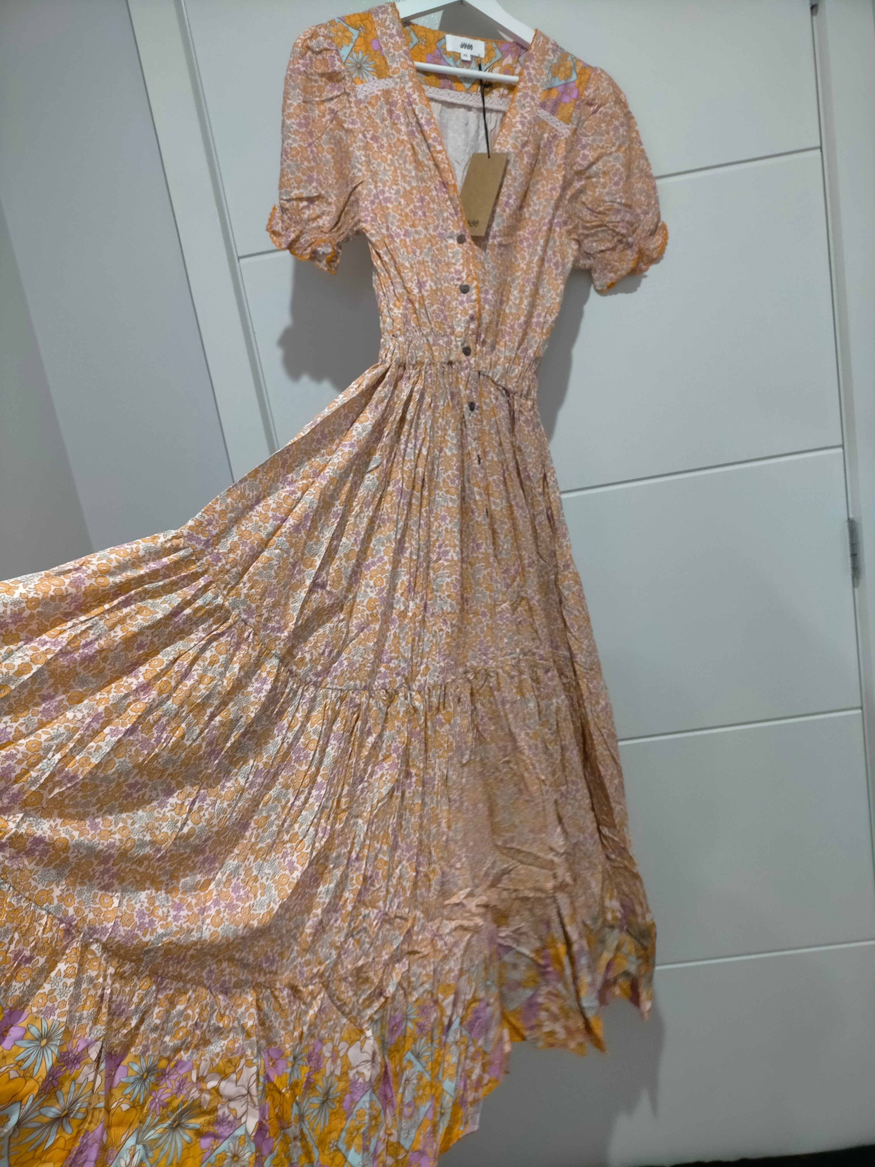 Jean Maxi Dress Forget Me Not Print by Jaase – Kenzie Tenzie