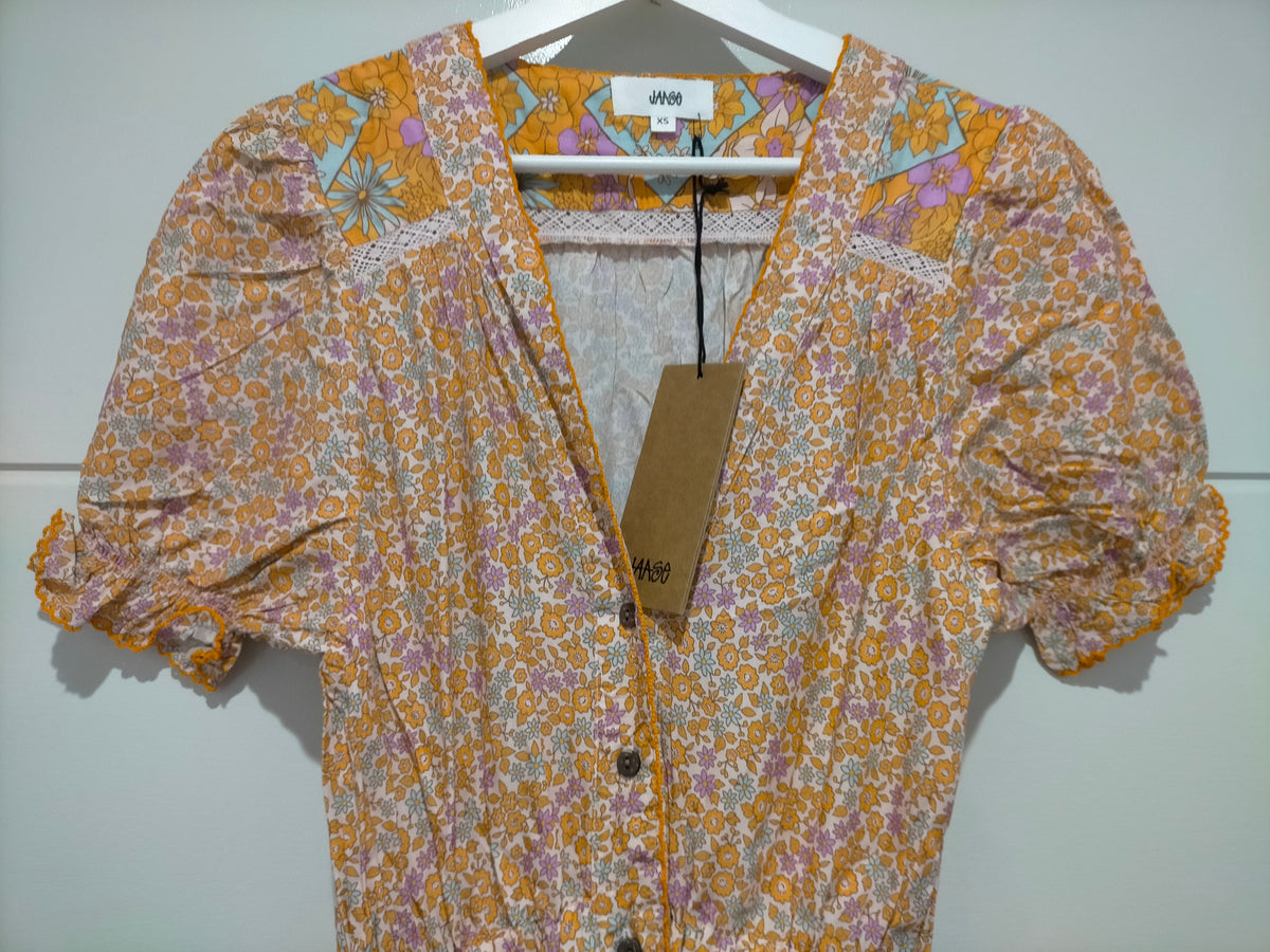 Jean Maxi Dress Forget Me Not Print Kenzie Tenzie