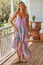 Kimi Maxi Dress Lavender Haze print Kenzie Tenzie