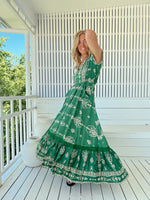 Carmen Maxi Dress Kiva print