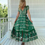 Carmen Maxi Dress Kiva print