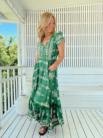 Carmen Maxi Dress Kiva print