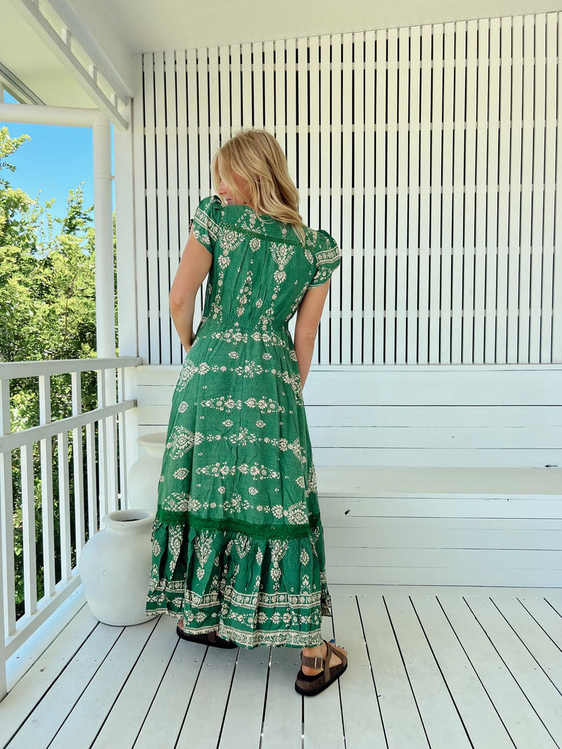Carmen Maxi Dress Kiva print