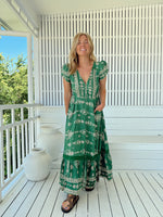 Carmen Maxi Dress Kiva print