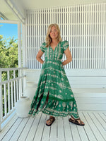 Carmen Maxi Dress Kiva print