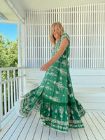Carmen Maxi Dress Kiva print