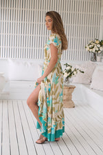 Carmen Maxi Dress Himalayan Poppy print