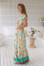 Carmen Maxi Dress Himalayan Poppy print