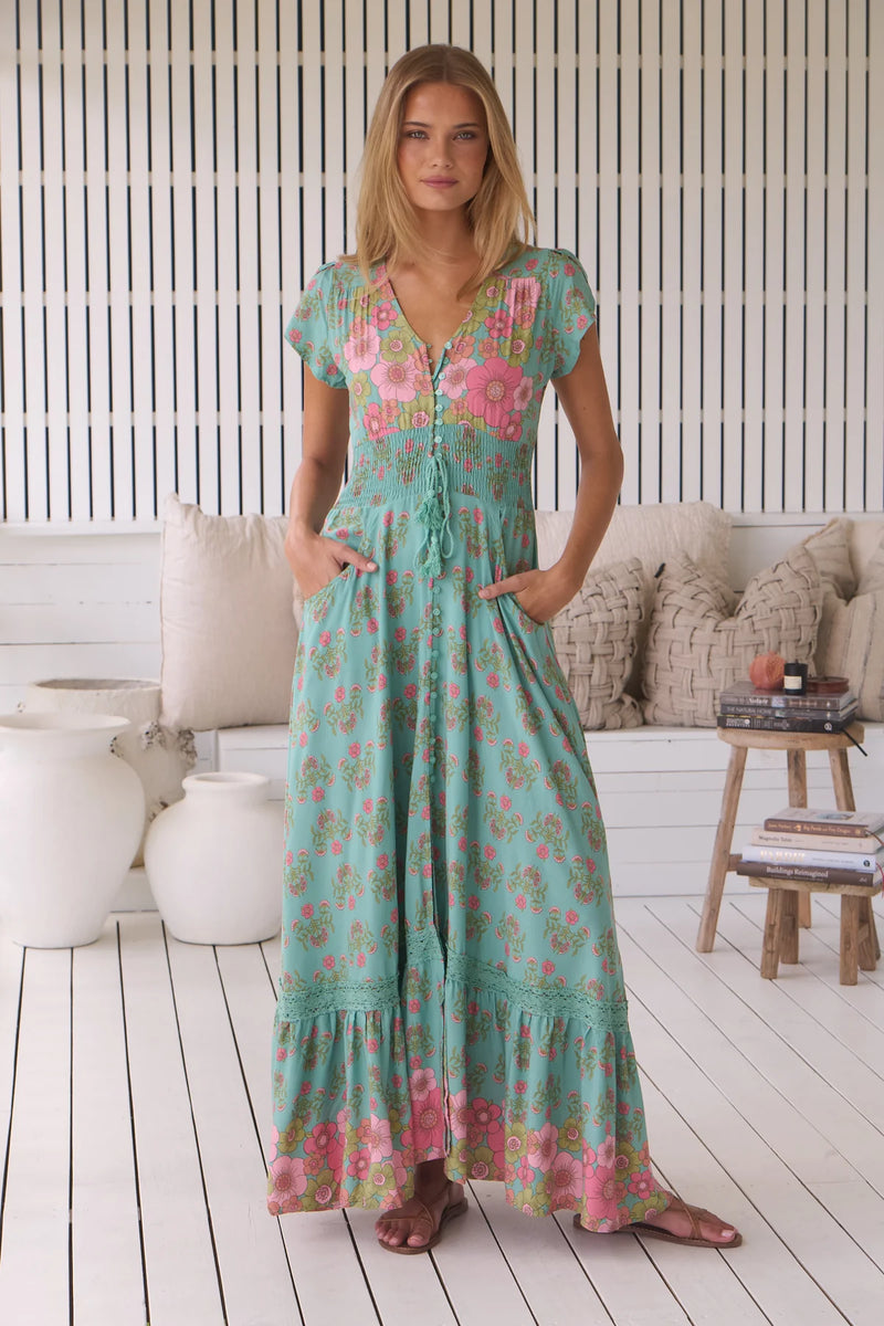 Romi Maxi Dress in Meadowland Print