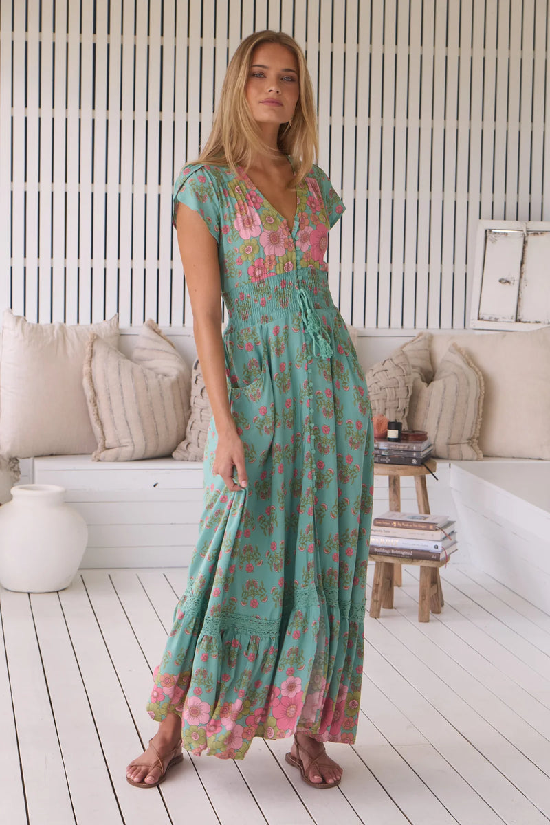 Romi Maxi Dress in Meadowland Print