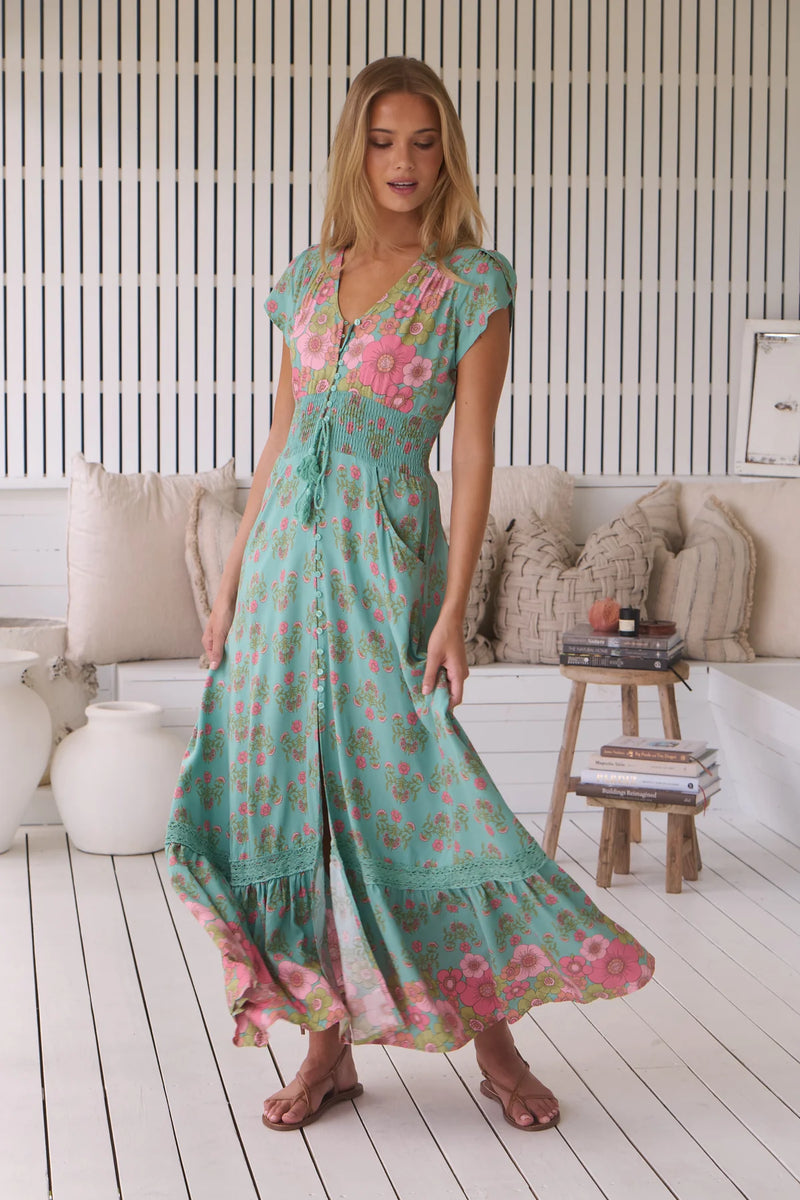 Romi Maxi Dress in Meadowland Print