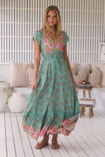 Romi Maxi Dress in Meadowland Print