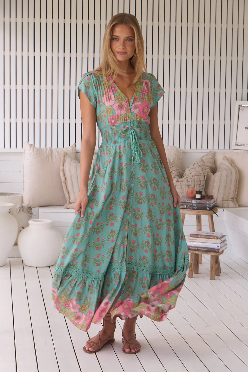 Romi Maxi Dress in Meadowland Print