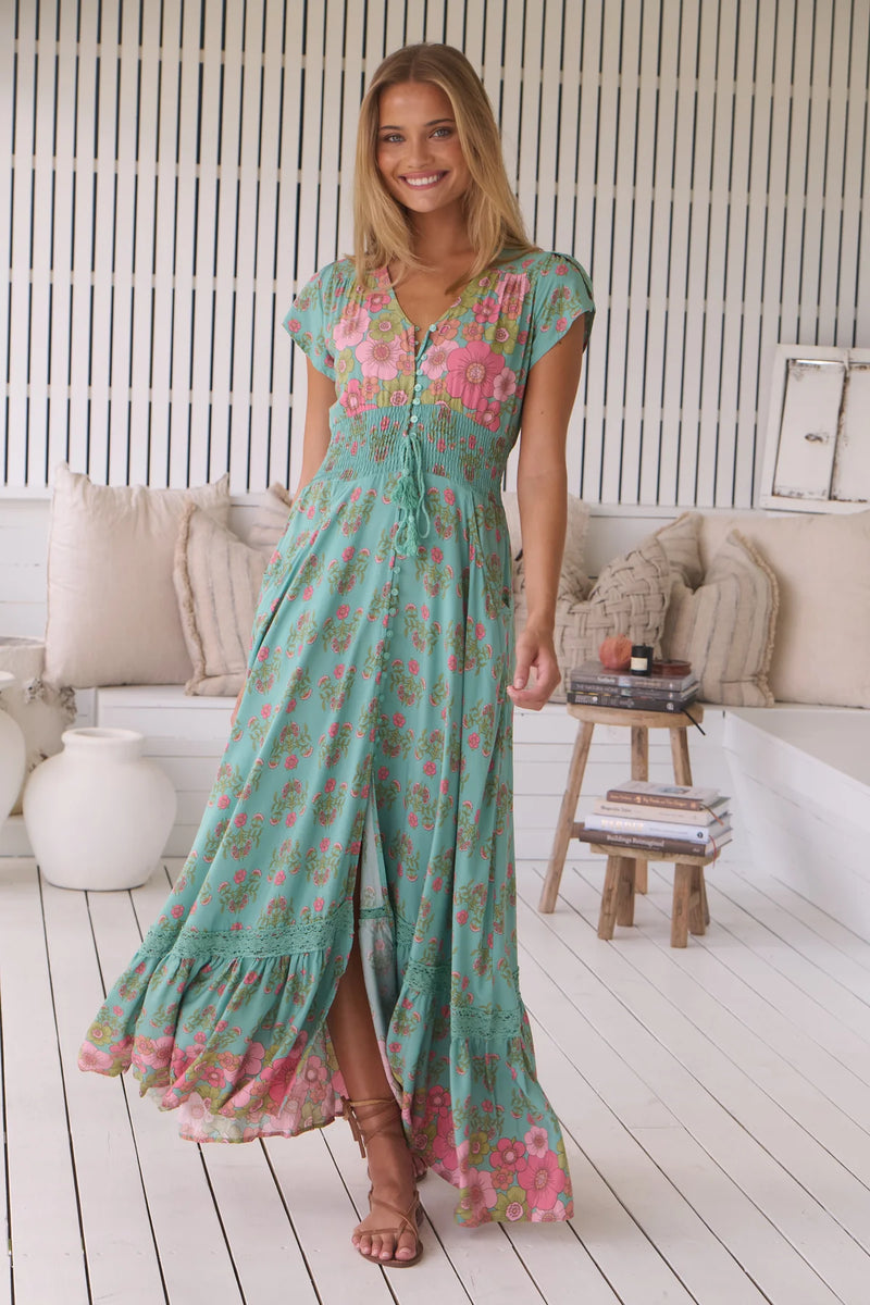 Romi Maxi Dress in Meadowland Print