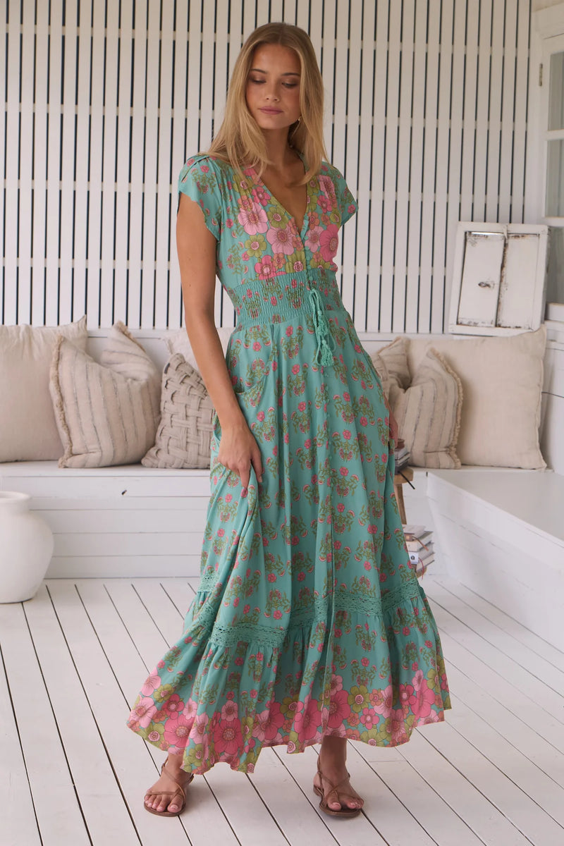 Romi Maxi Dress in Meadowland Print