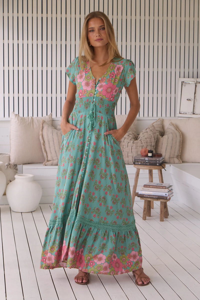 Romi Maxi Dress in Meadowland Print