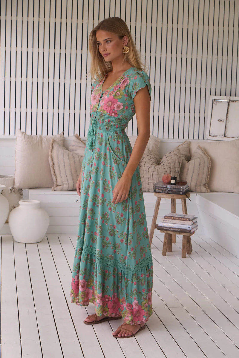 Romi Maxi Dress in Meadowland Print