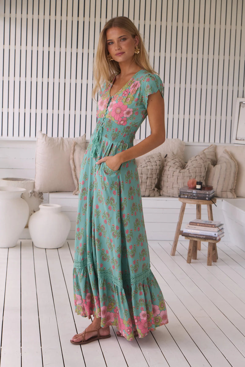 Romi Maxi Dress in Meadowland Print