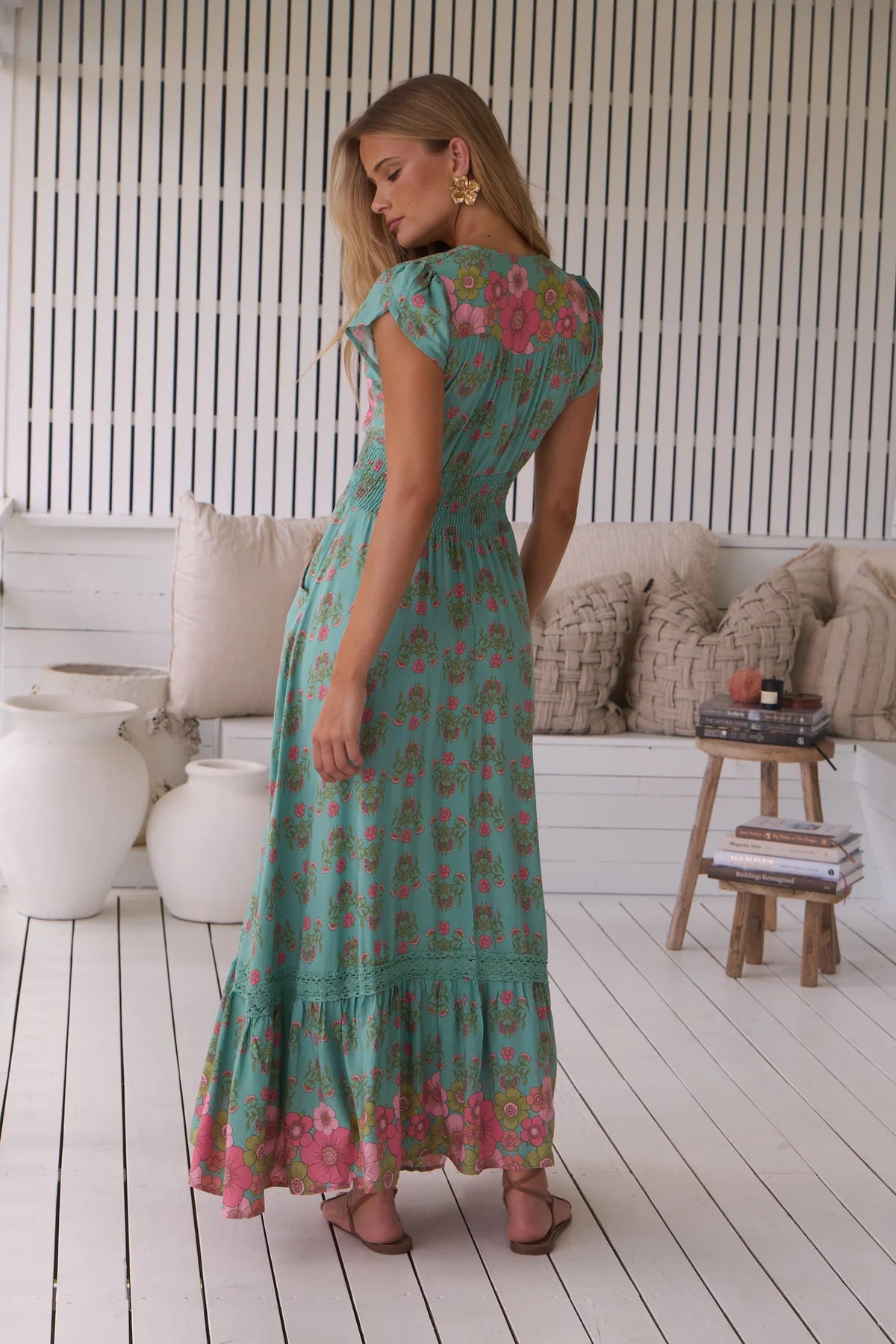 Romi Maxi Dress ~ Meadowland Print