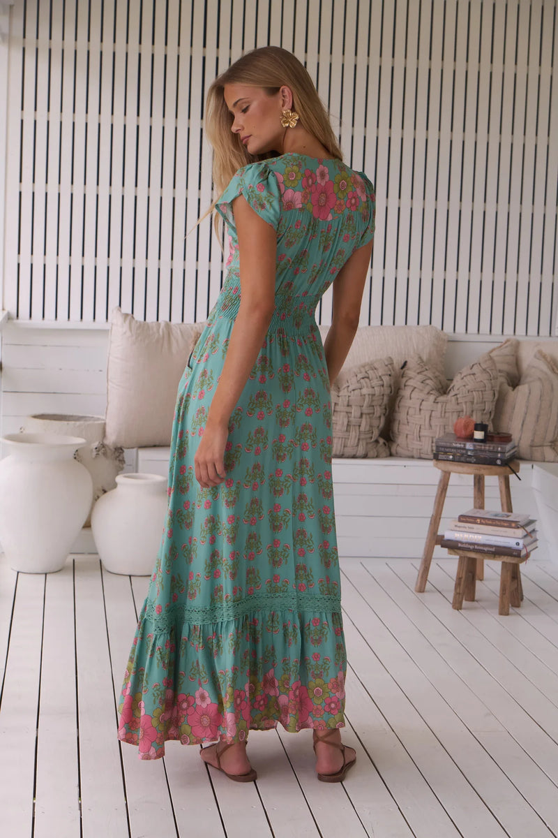 Romi Maxi Dress in Meadowland Print