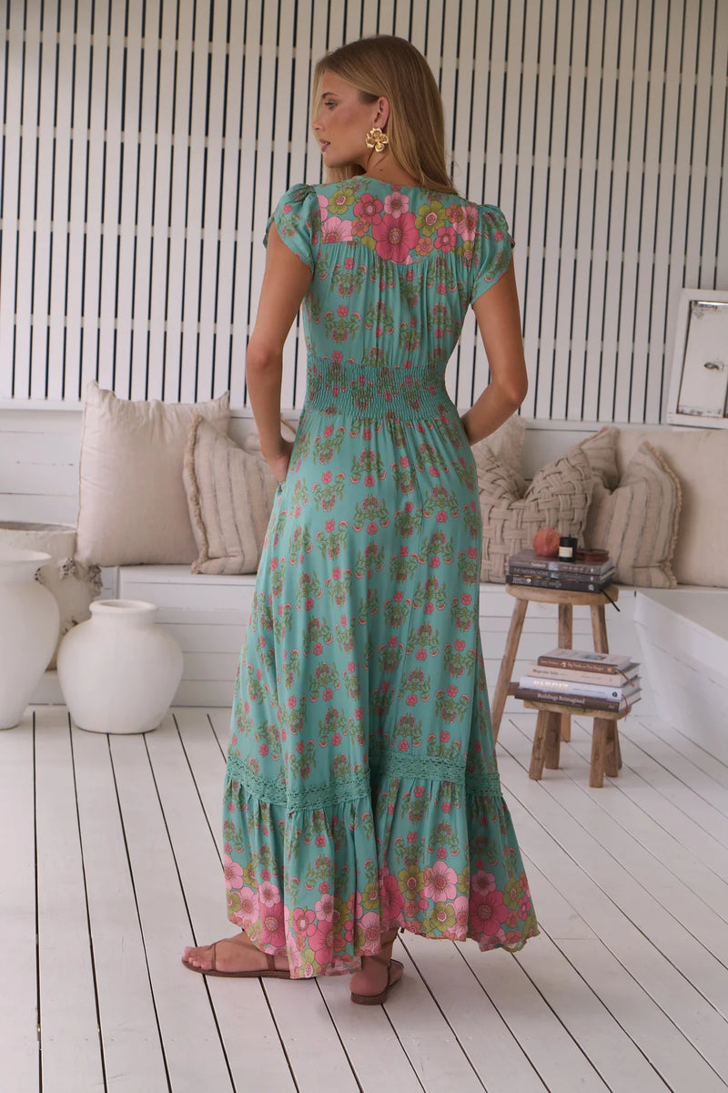 Romi Maxi Dress in Meadowland Print