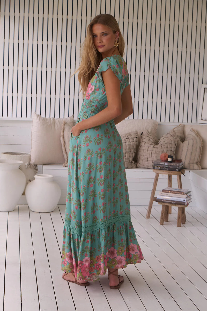 Romi Maxi Dress in Meadowland Print