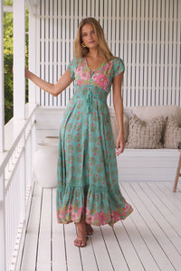Romi Maxi Dress ~ Meadowland Print