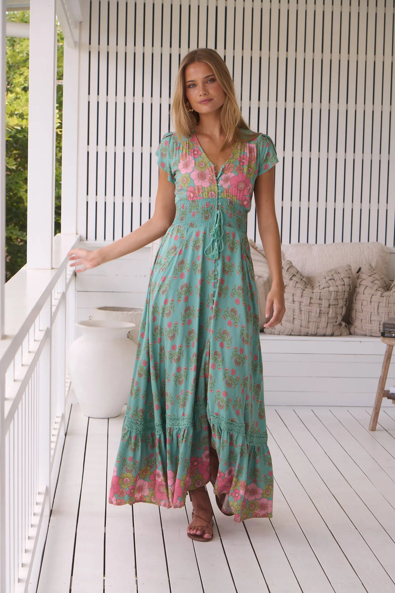 Romi Maxi Dress in Meadowland Print