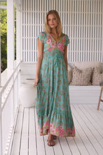 Romi Maxi Dress in Meadowland Print