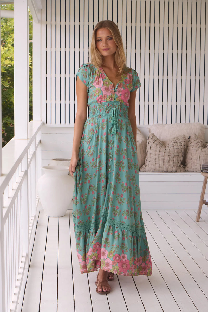 Romi Maxi Dress in Meadowland Print