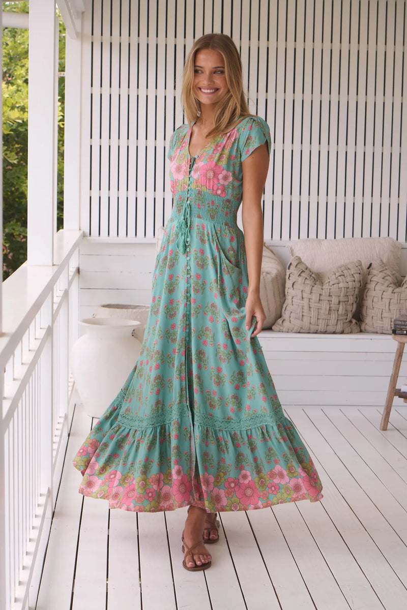 Romi Maxi Dress in Meadowland Print