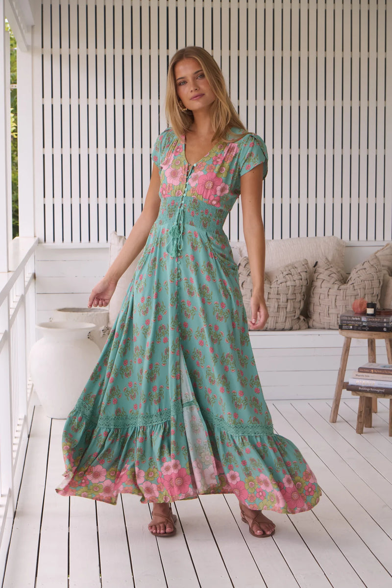 Romi Maxi Dress in Meadowland Print
