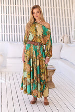 Ballet Maxi Dress Wanderlust print