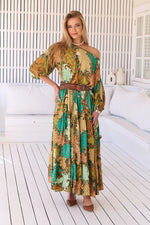 Ballet Maxi Dress Wanderlust print