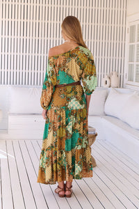 Ballet Maxi Dress Wanderlust print