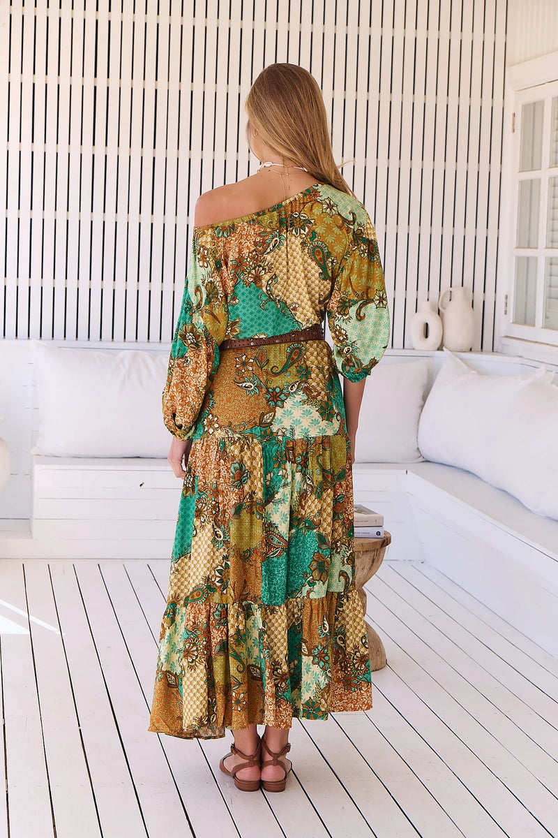 Ballet Maxi Dress Wanderlust print