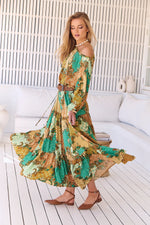 Ballet Maxi Dress Wanderlust print
