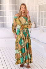 Ballet Maxi Dress Wanderlust print
